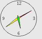 screenshot d'un applet horloge