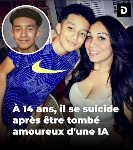 ia pousse un ado au suicide