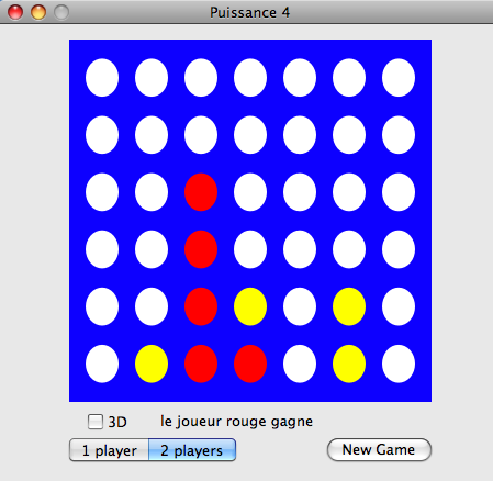 screenshot de Puissance 4 connect four Cocoa Mac App