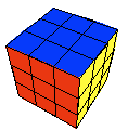 screenshot d'un applet rubiks cube